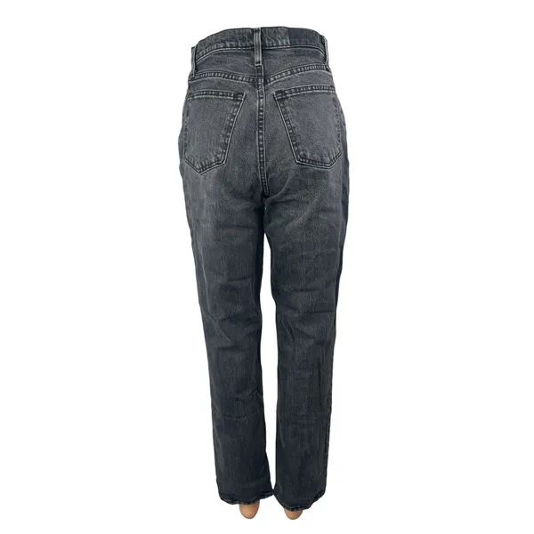Abercrombie & Fitch 90's Straight Black Ultra High Rise Denim Jeans Pants Sz 26 - Image 2