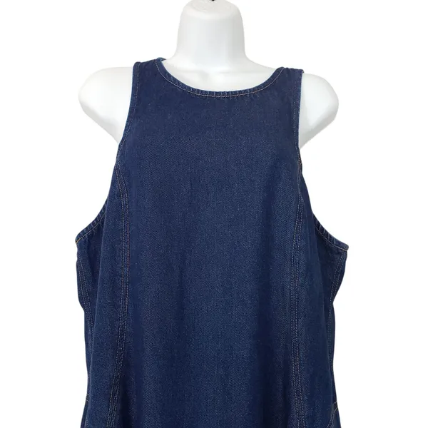 Re/Done Denim Jean Dress Womens Large Zip Back Western - Image 9