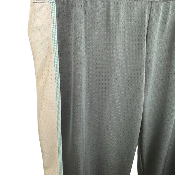 Nike Mesh Black White Blue Stripe Straight Leg‎ Drawstring Athletic Pants Size L - Image 3