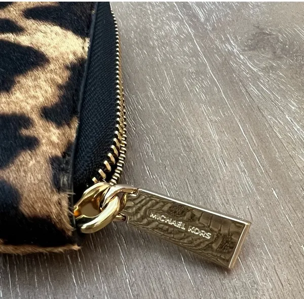 Michael Kors Leopard Print Wristlet Wallet - Image 4