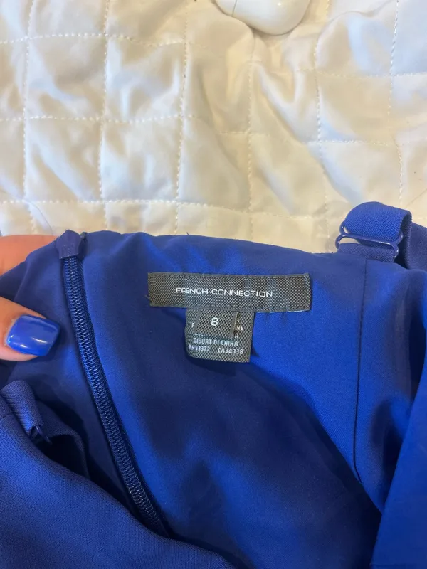 Blue French Connection Mini Dress - Image 3