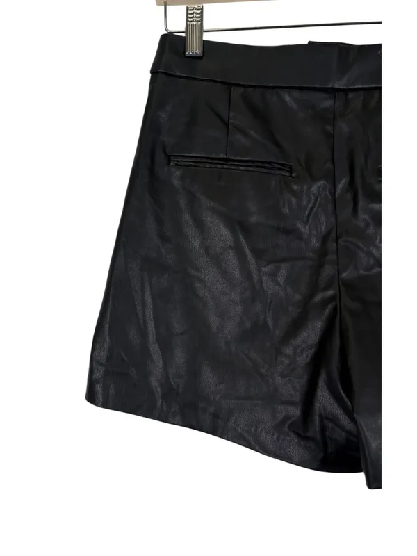 NEW Zara Faux Leather High Waist Shorts Size Small - Image 6