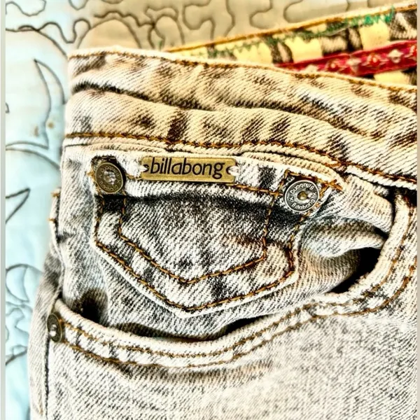 Billabong The Skinny Retro Mineral Wash Worn Denim Skinny Jeans Size 3 - Image 7