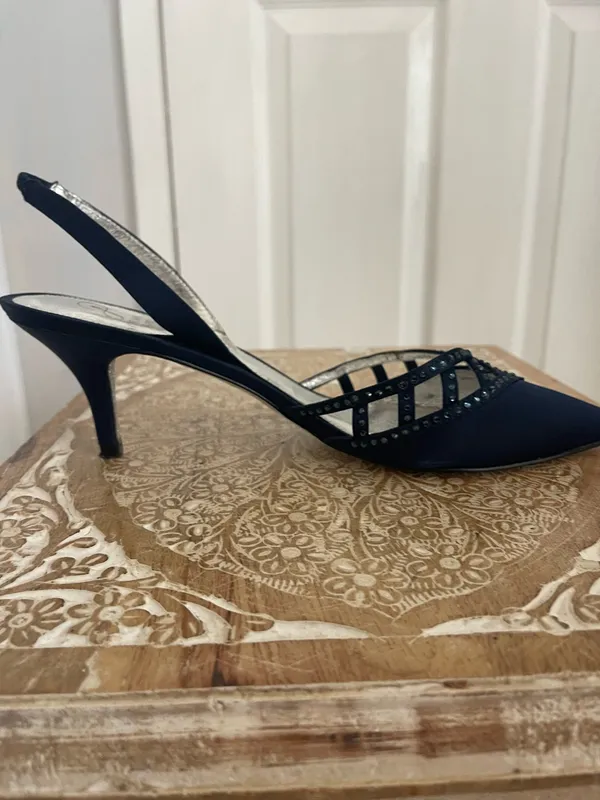 Adrianna Papell Navy Slingbag Heel Pumps  - Image 2