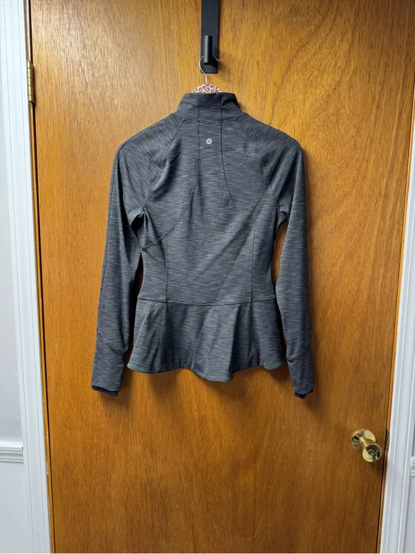 Lululemon Gait Keeper Jacket Full Zip Long Sleeves Heathered Black 6 W4AKFS - Image 12