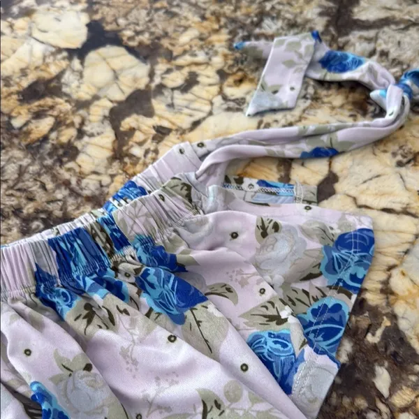 Poof! Blue and White Floral Short Set - Image 7