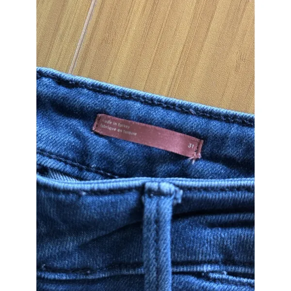 Anthropologie Pilcro The Skipper Jeans Womens 31 Dark Blue High Rise Wide Leg - Image 8