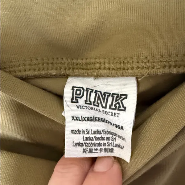 PINK NWT wide flare leg olive green leggings sz XXL - Image 6
