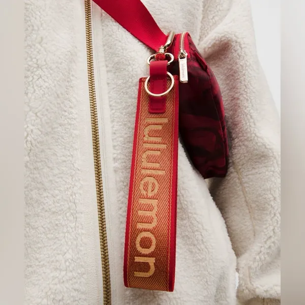 NWT Lululemon Lunar New Year Never Lost Keychain *Metallic Wordmark - Oxford Red - Image 3
