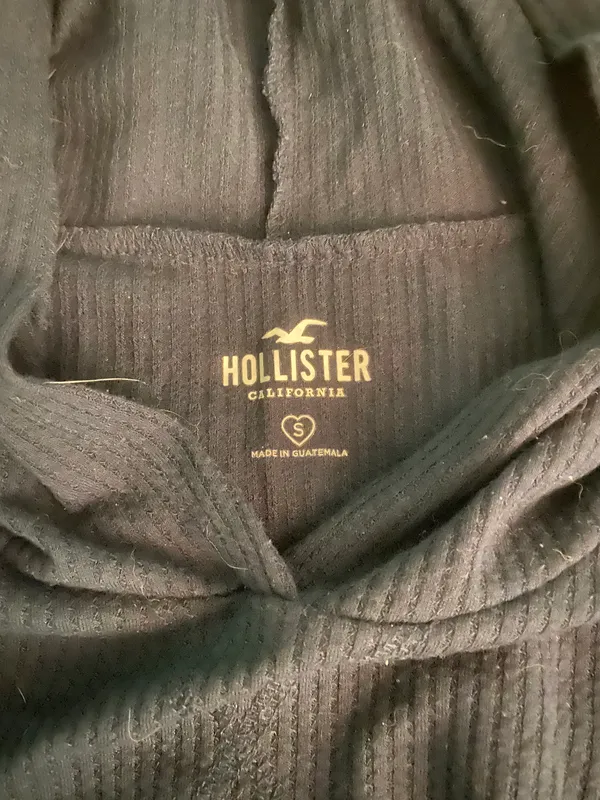 Hollister Blue Cropped Hoodie - Image 2