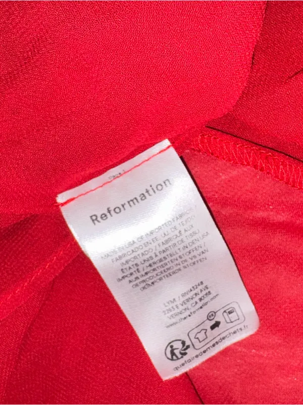 NEW REFORMATION Laine Red sleeveless midi dress sz 4 - Image 9