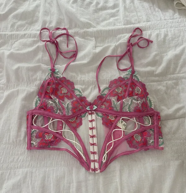 For Love and Lemons Festival Floral Bustier - Image 5