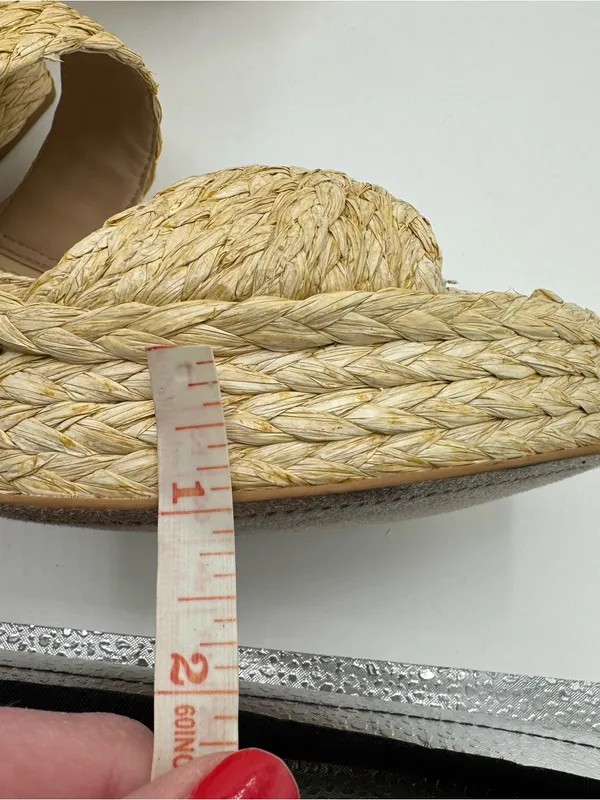 Dolce Vita Latoya Woven Raffia Platform Sandals Size 9.5 Light‎ Natural Raffia - Image 5