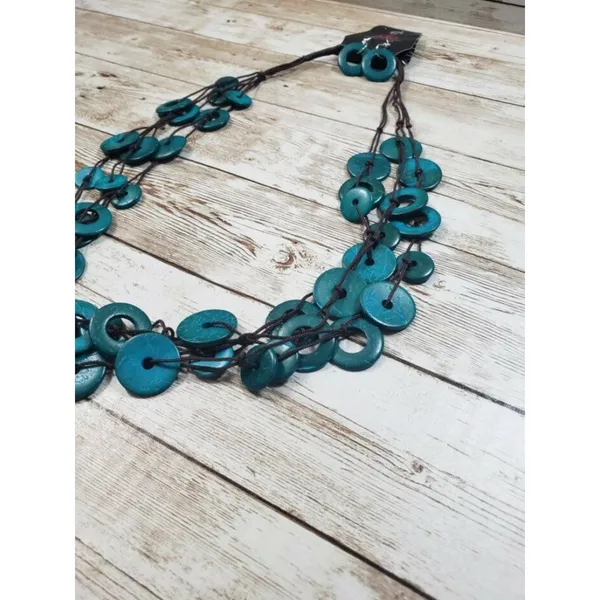 Paparazzi Blue Circle Design Necklace & Earring Set - Brand New - Image 5