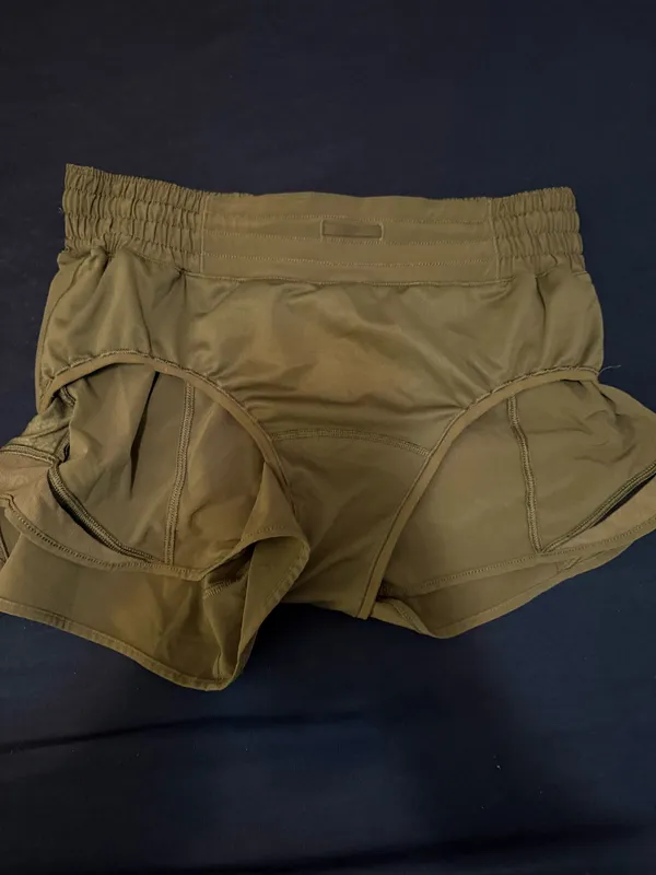 Lululemon Army Green Hotty Hot shorts - Image 3