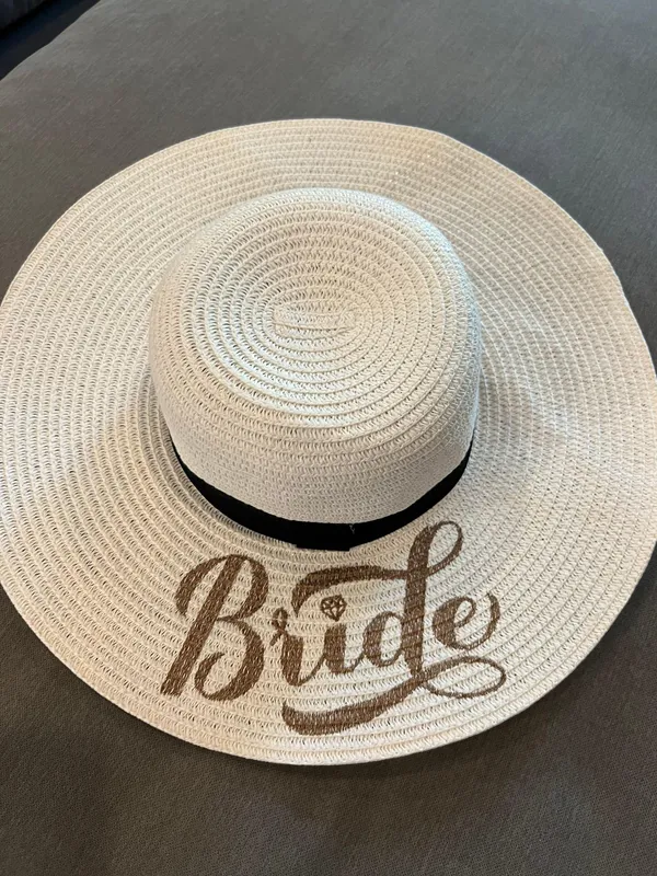 White Bride Straw Hat - Image 4