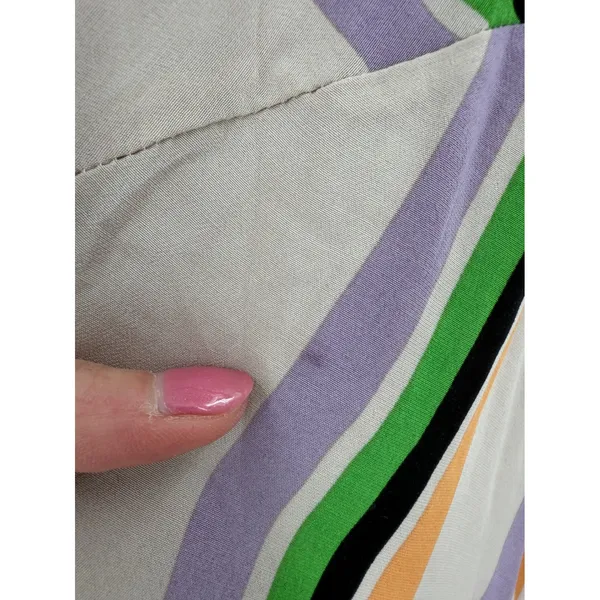 ASTR The Label Midi Dress Womens S Multicolor Striped Slit Boho Party Cocktail - Image 6