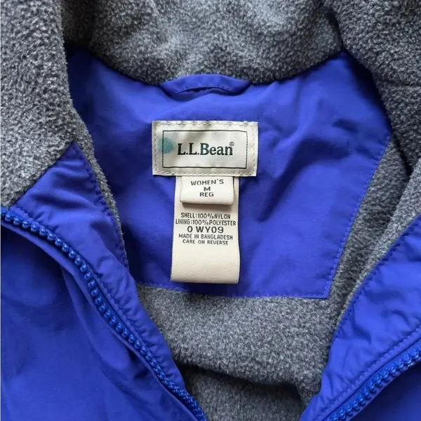 L.L. Bean Vintage Blue Fleece-Lined Zip Vest - Women's Outdoor Layer - Image 2