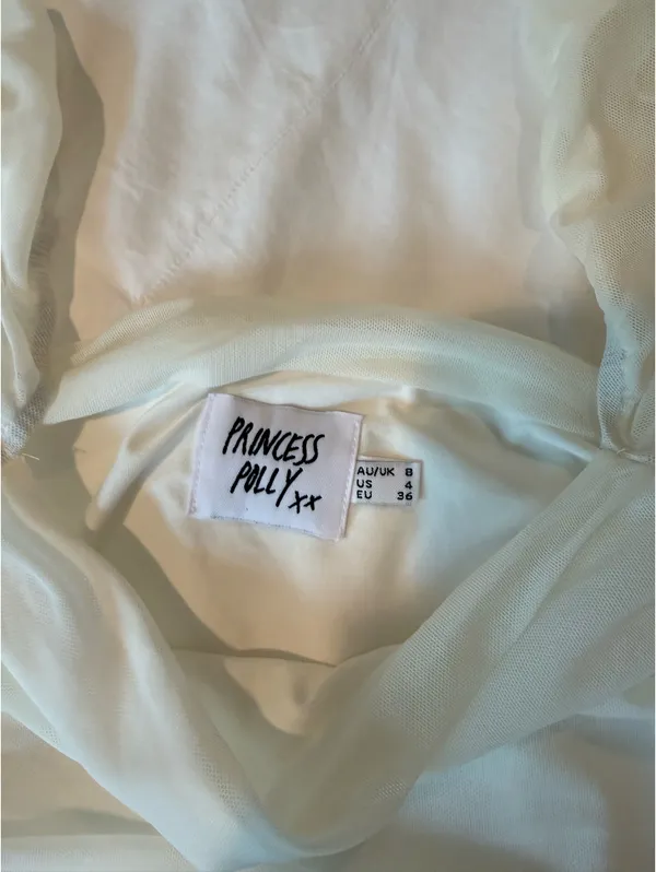 Princess Polly White Crop Top - Image 4