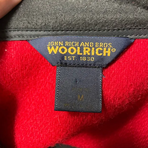 Woolrich Red 100% wool vest full zip Medium - Image 7