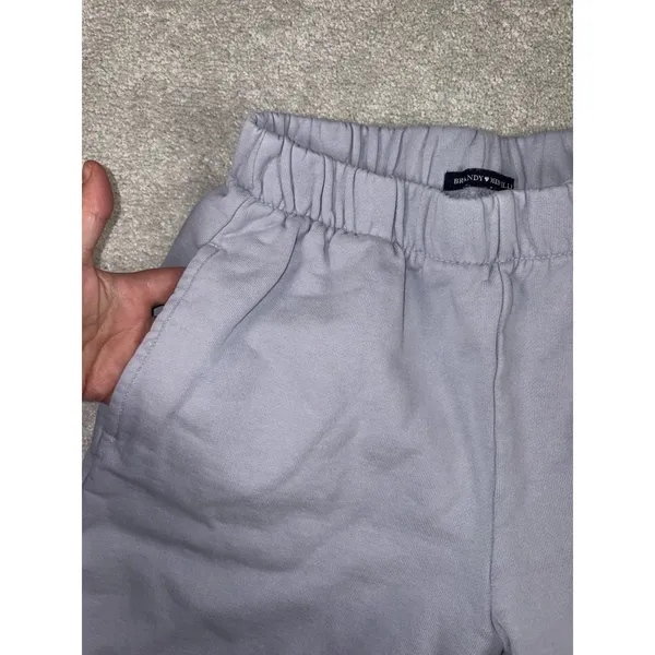 BRANDY MELVILLE Blue/gray SWEATPANTS‎ ONE SIZE EUC POCKETS DRAWSTRING JOGGERS - Image 2