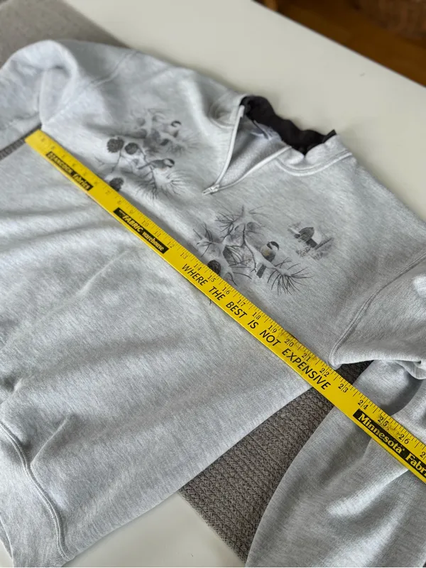 Vintage Cottagecore Gray Chickadee Birds Pullover Sweatshirt Sz Medium - Image 5