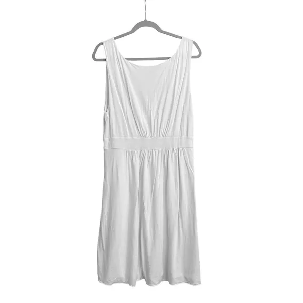 Boston Proper Jewel Detail Sleeveless Flowy Casual Neutral Dress Size Large - Image 3