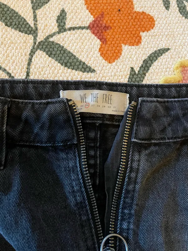 Free People Zip It Up Skirt Denim Vintage - Image 2