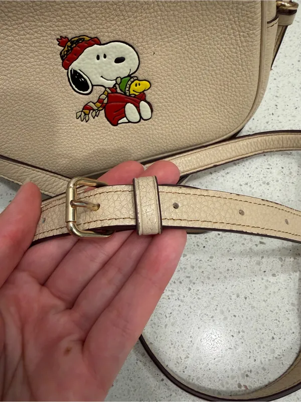 COACH X Peanuts Mini Jamie Camera Bag With Snoopy Cuddle Motif Ivory CF249 - Image 4