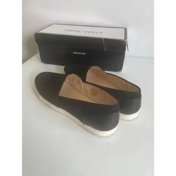 Women's Nine West Black Slip-On Sneakers Bomdia‎ Size 9 M GUC! - Image 4