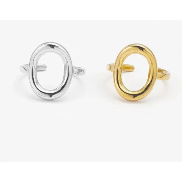 Boutique Womens‎ Yellow Gold Plated S925 Circle Ring, Adjustable - Image 5