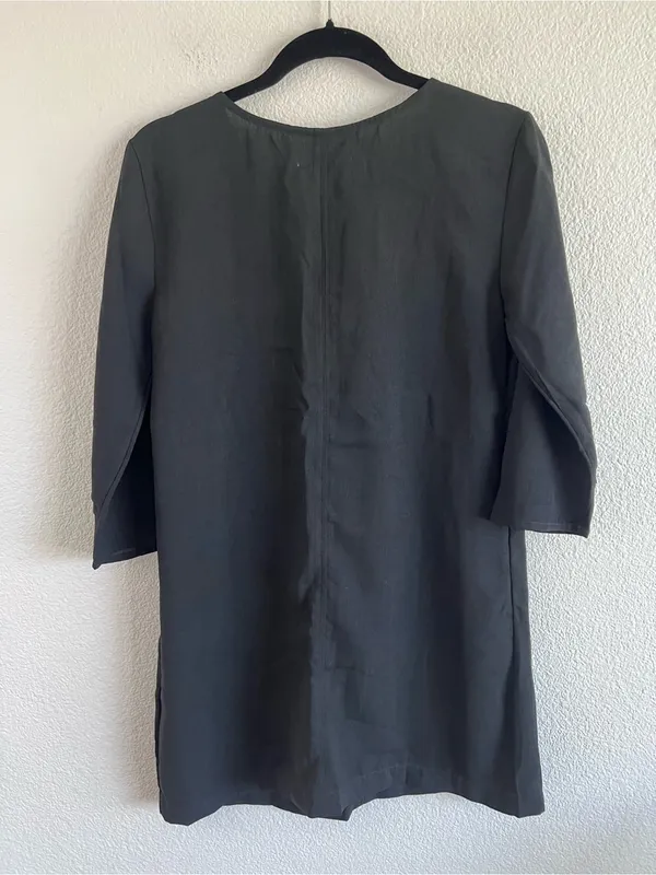 Abercrombie and Fitch Lace Up Tunic Shift Dress Black Small - Image 3