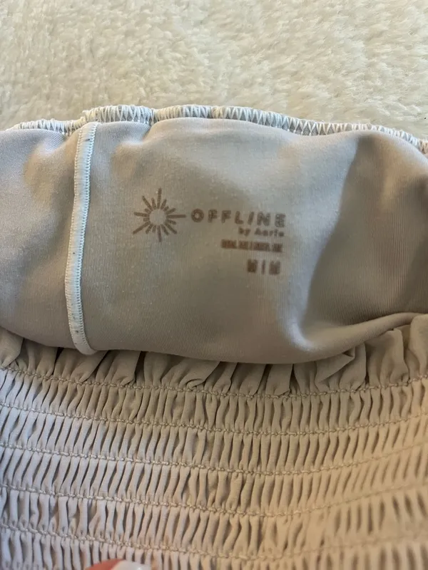 Aerie OFFLINE white flowy shorts - Image 4