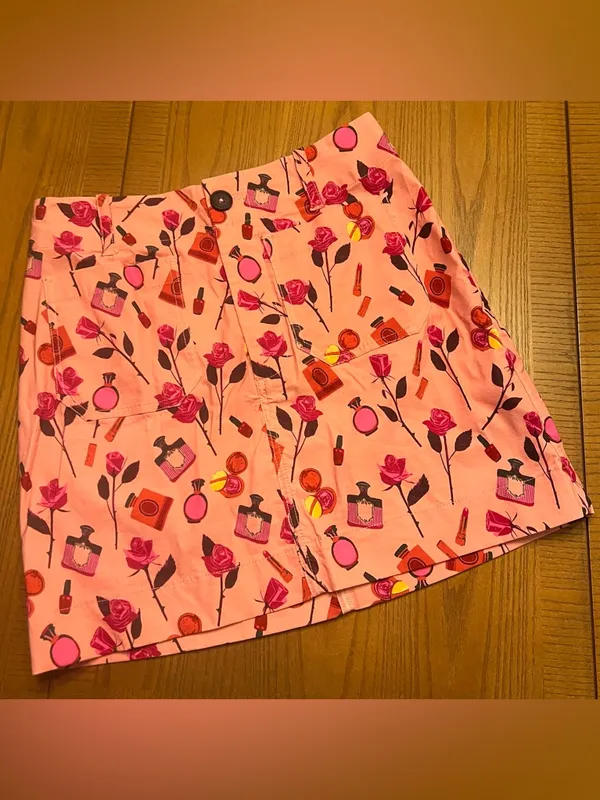 Anthropologie Maeve The‎ Anisa Makhoul Colette Mini Skirt Pink Rose Size Small - Image 10