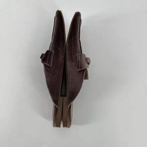 Steven By Steve Madden Royce Mule‎ Loafer Slides Velvet Brown Women's Size 8M Preppy - Image 6