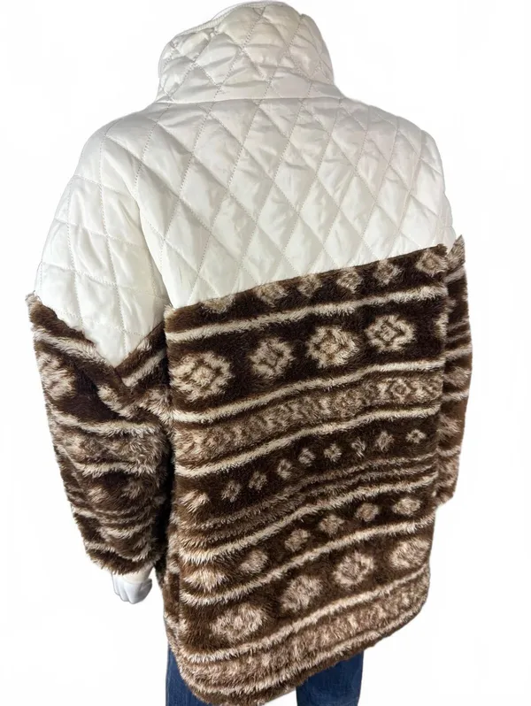 LuLaRoe Brown Faux Fur Pullover Jacket Size Small - Image 4