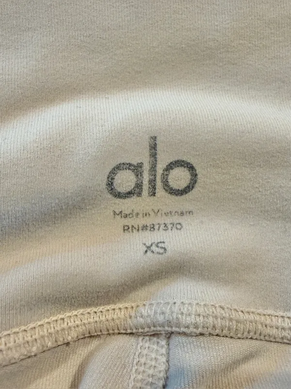 ALO Yoga High Waist Cargo Leggings Bone Ivory Cream White Extra Small XS Workout - Image 6