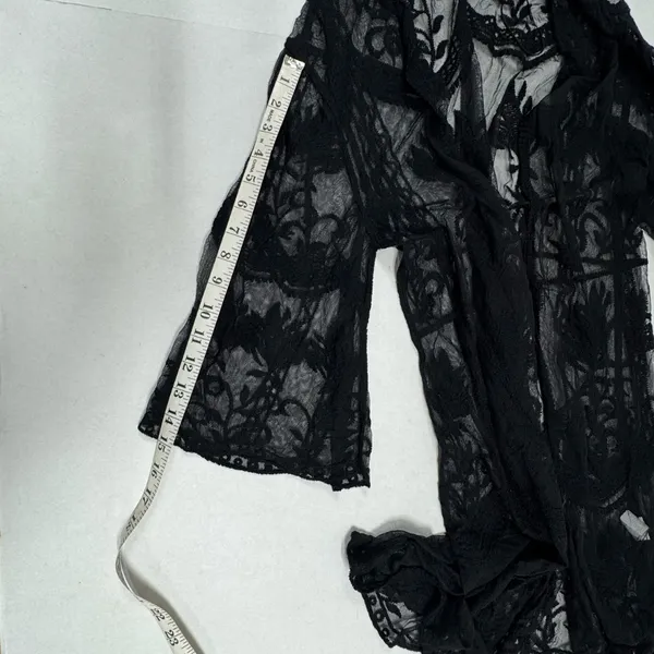 Primark Black Lace Embroidered Floral Cover-Up - Size‎ L. - Image 8