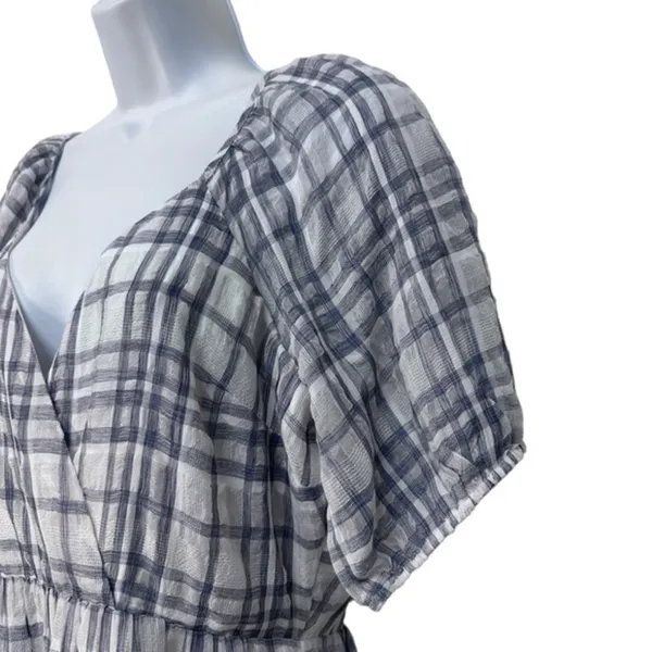 Madewell Puff-Sleeve Faux-Wrap Tiered Maxi Dress size‎ 6 - Image 12