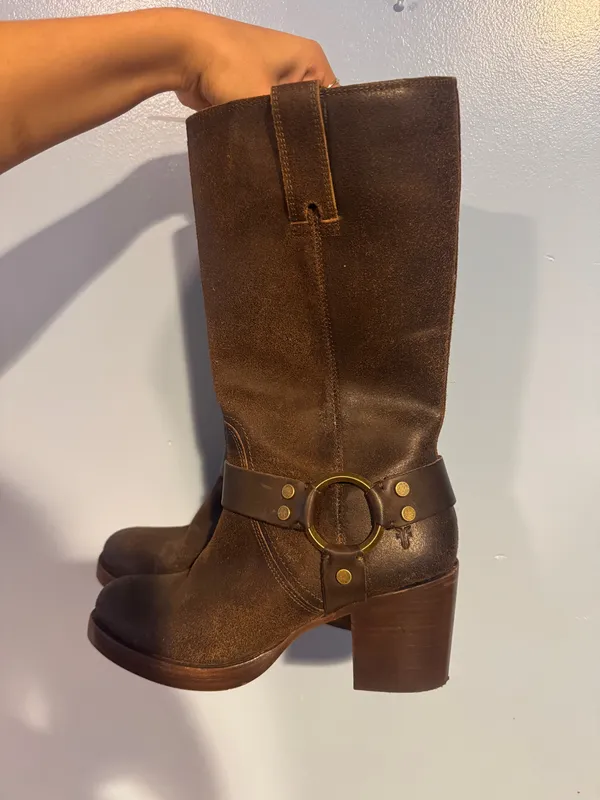 Frye Jean Harness Leather Boots - Image 2