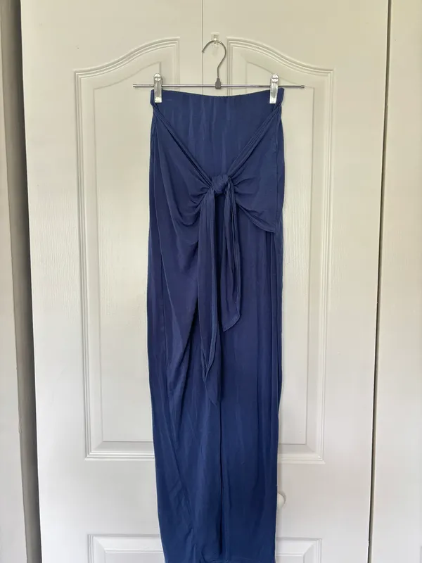 Blue Maxi Wrap Skirt Size XS - Image 2
