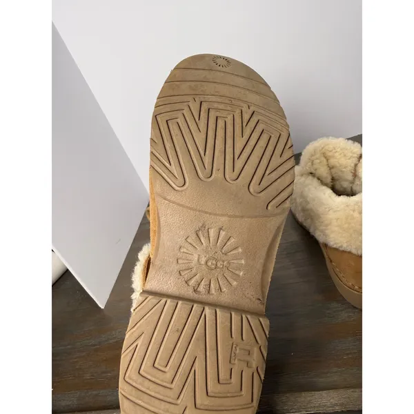UGG Quincy Chestnut Suede Lace Up Shearling Boots Cozy Winter‎ Casual 8 - Image 9