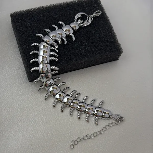 Centipede Link Chain Bracelet for Men Women Unisex Bracelet Hip Hop Punk Streetwear - Image 2