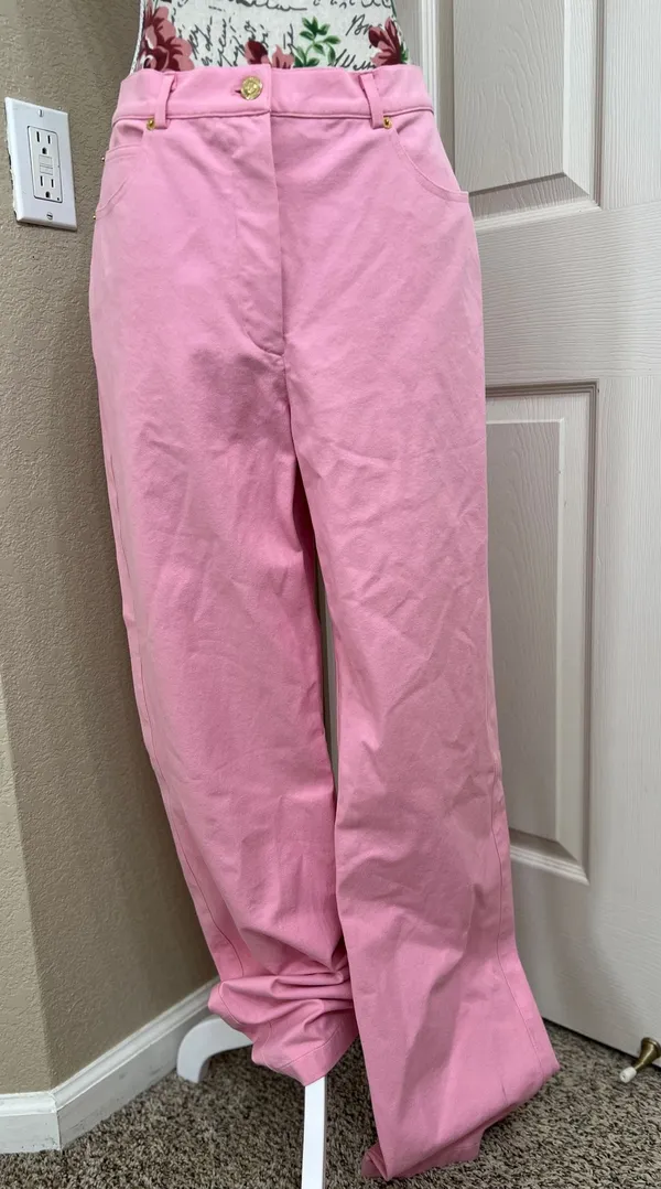 St. John Sport by Marie Gray Rose Pink cotton pants size 12 - Image 3
