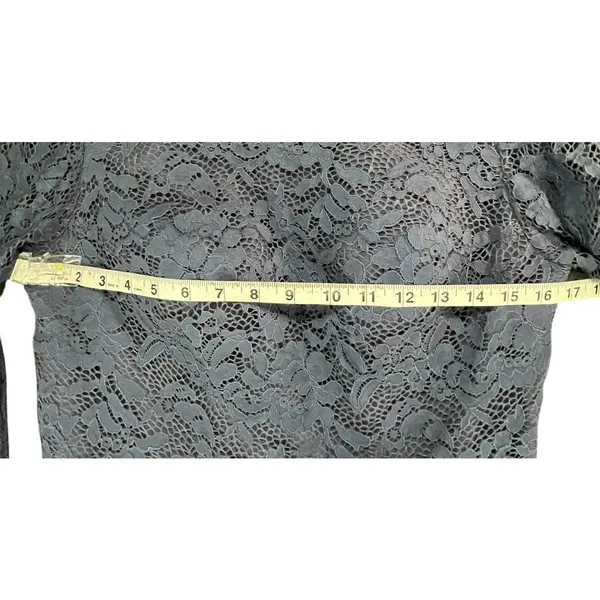 JJs House Evening Dress 8 Stormy Blue 3D Floral Cascading Ruffles Wedding 271457 - Image 9