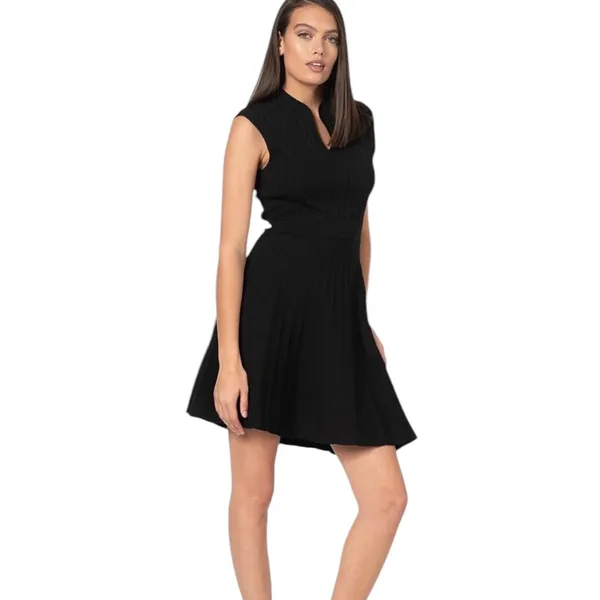 Ted Baker Black Knit Sleeveless Cocktail Dress M - Image 2