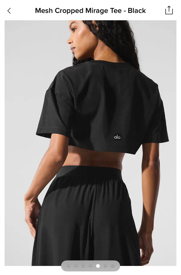 Alo Mesh Cropped Mirage Tee - Image 2