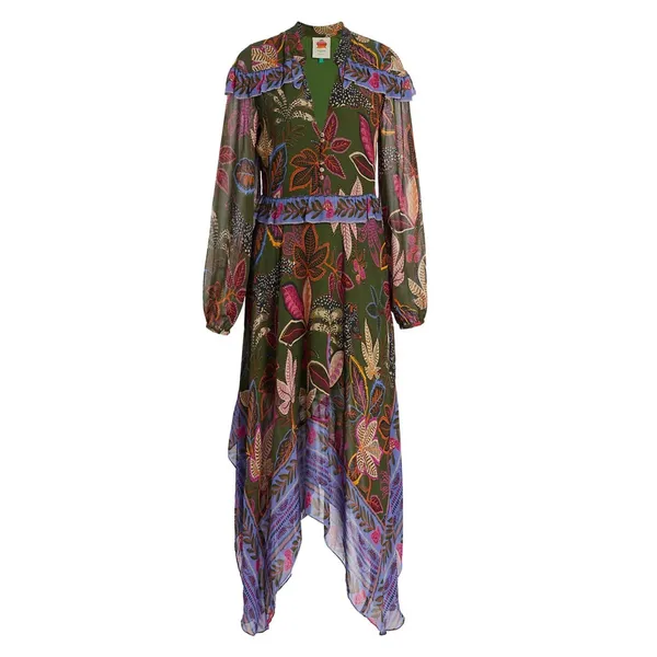 Farm Rio Tropical Floral Midi Dress - Image 2