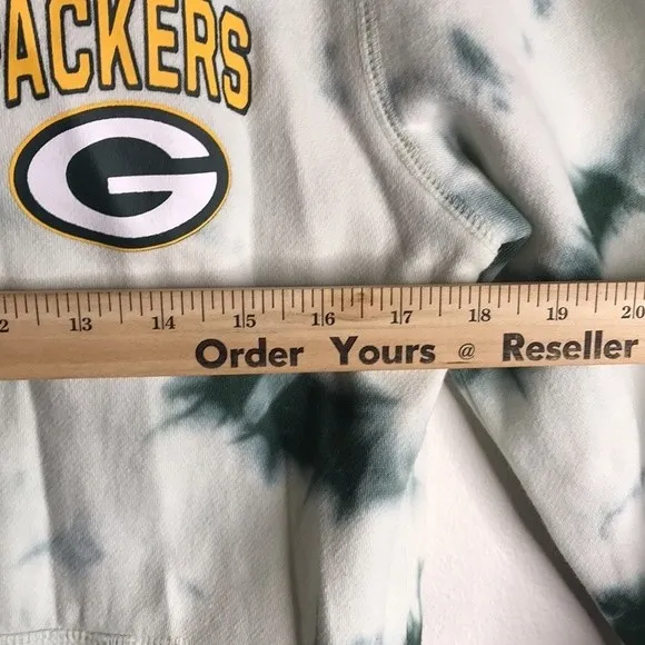 NFL team apparel green‎ tie dye Green Bay packers footballs zip up hoodie jacket - Image 7