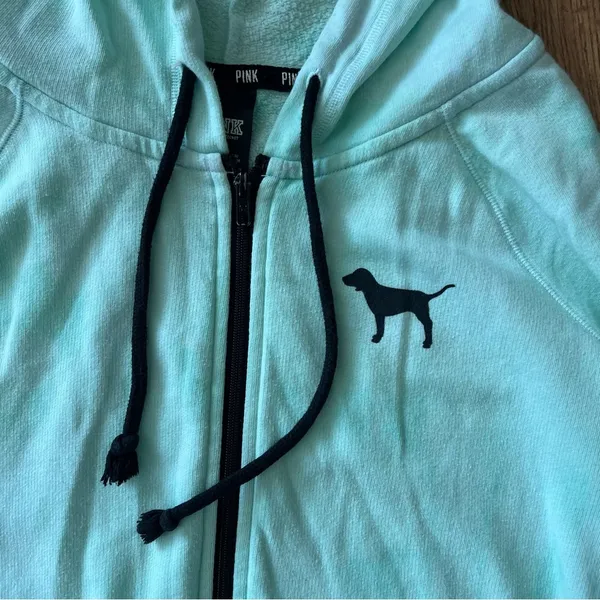 Mint Tie Dye Hoodie VSPINK Sz S - Image 3